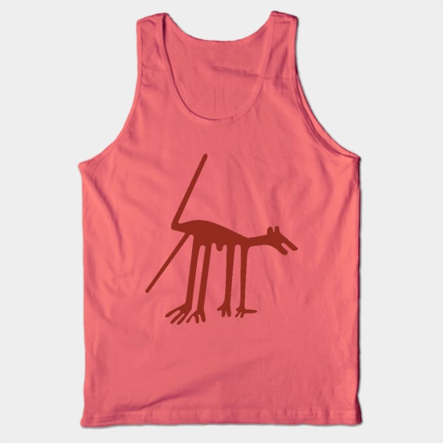 Nazca Lines - Jaguar/Dog Tank Top by The Convergence Enigma